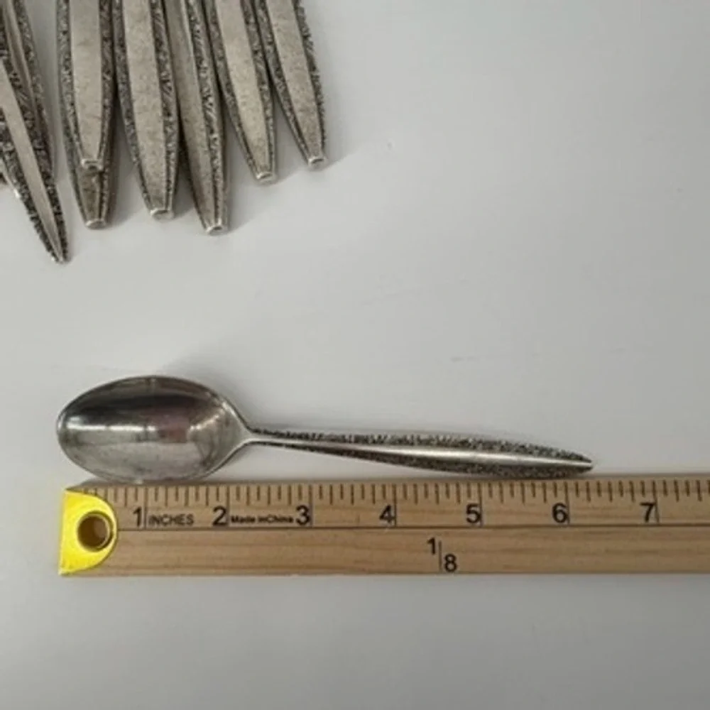 Towle 1968 Candleglow Stainless Flatware Set 27pc Textured MCM Mid-Century